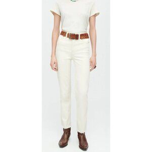 Re/Done Comfort Stretch High Rise Stove Pipe Vintage White Jeans-sz 30